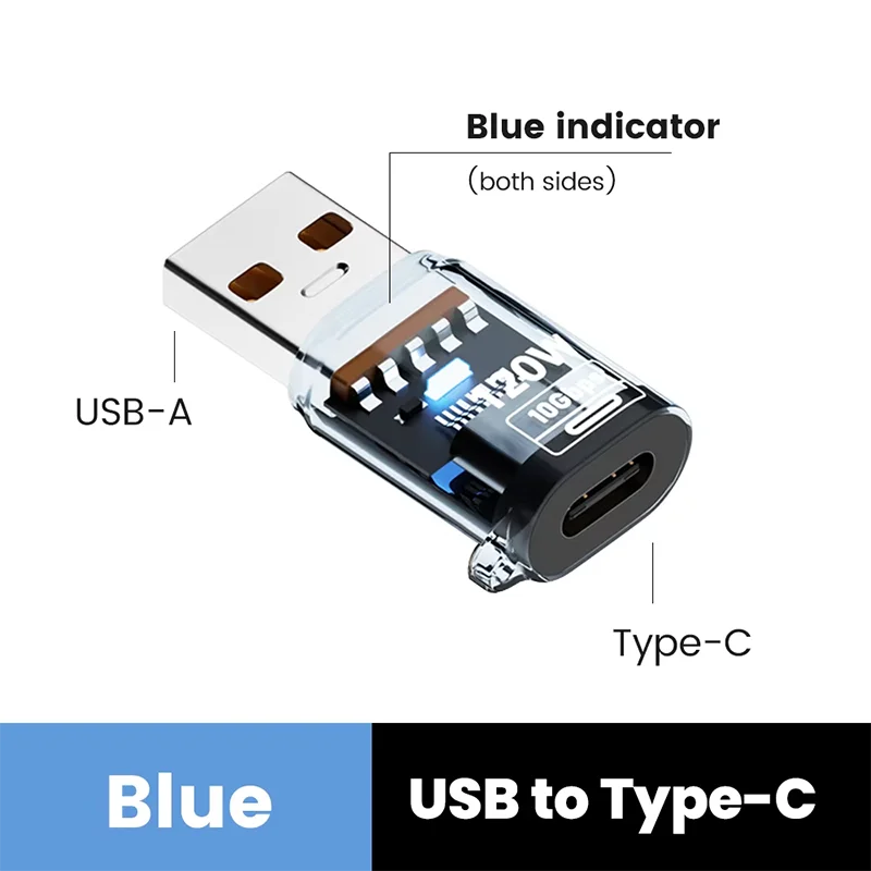 120W OTG USB 3,2 a tipo C adaptador USB hembra a tipo C macho adaptador de carga rápida OTG USB C para iPhone 15 16 Samsung Laptop PC