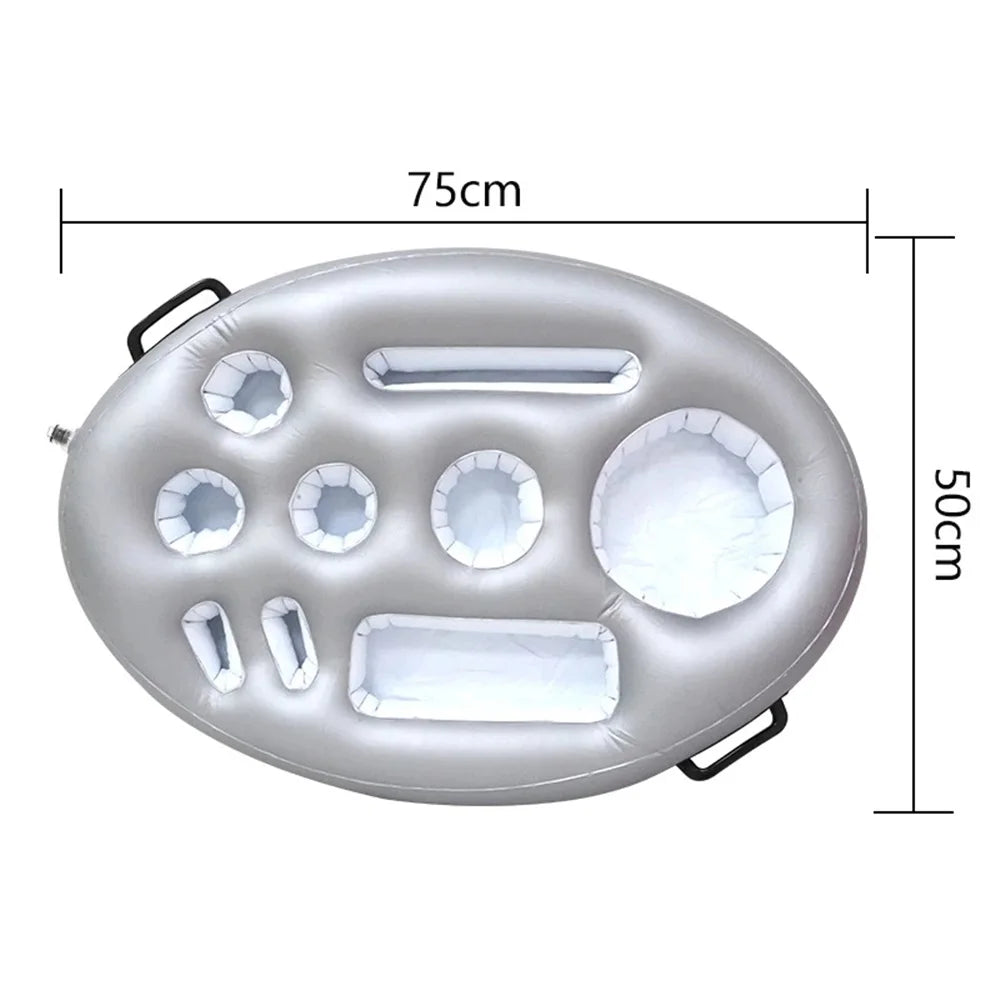 Mesa Enfriadora Flotante para Piscina, Bandeja de Bar Flotante, Colchón de Piscina, Soporte para Comida y Bebidas, Accesorio para Piscina