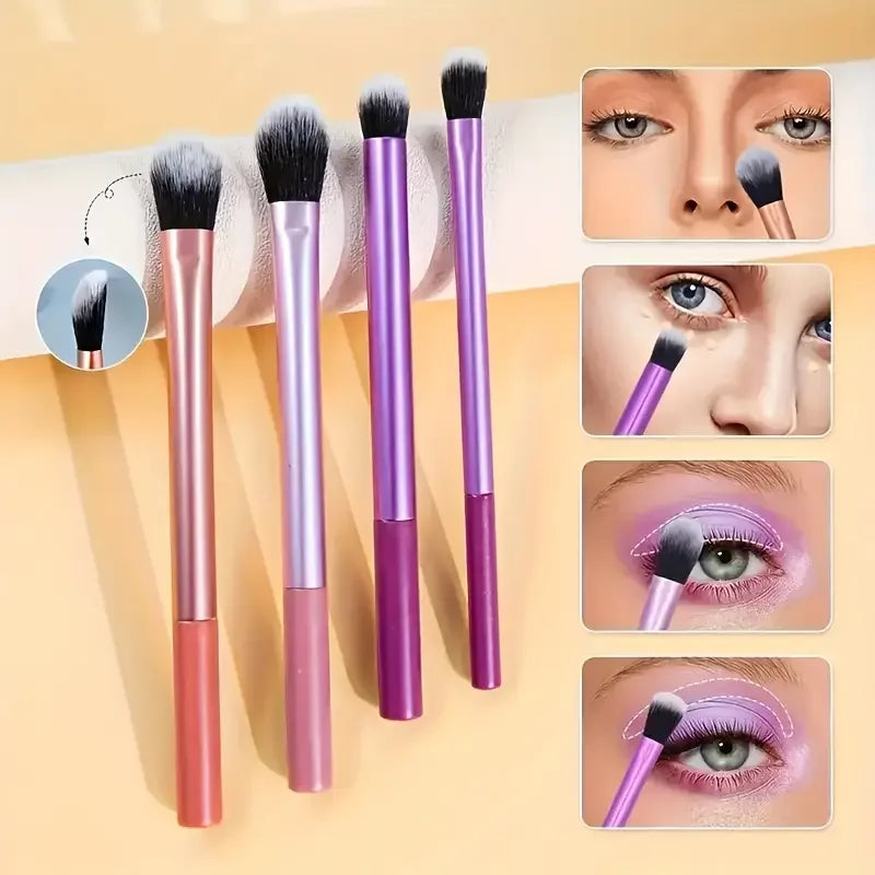 Kit de brochas de maquillaje, 8 Uds., pelo sintético suave, brochas de maquillaje, base, colorete, sombra de ojos, herramientas de maquillaje cosmético