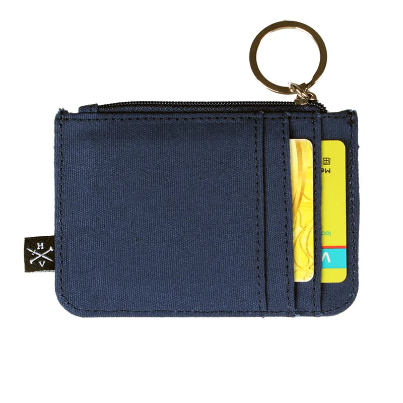 Monedero para mujer, cartera delgada minimalista para hombre, tarjetero, monedero de lona 4642
