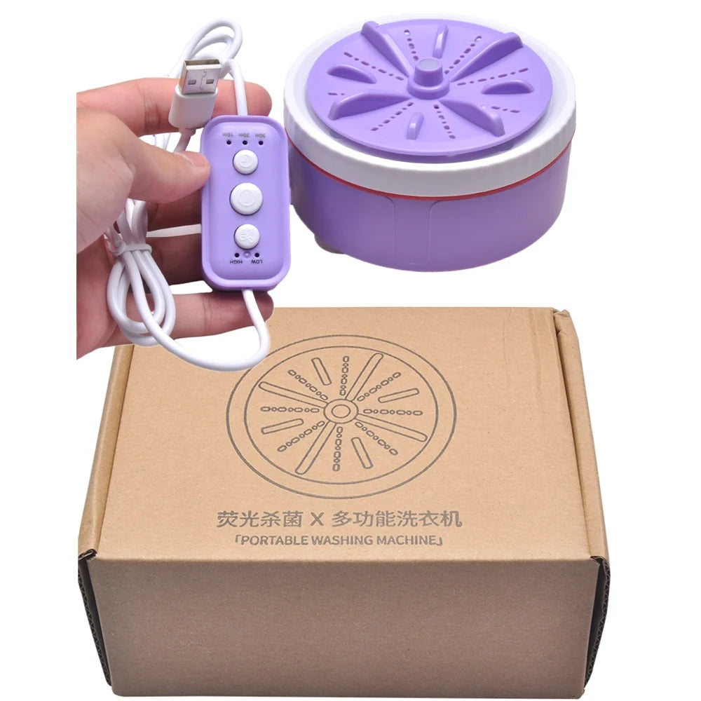 Mini lavadora portátil USB giratoria Turbo fruta lavavajillas ultrasónico para ropa hogar cocina viaje Control remoto탁