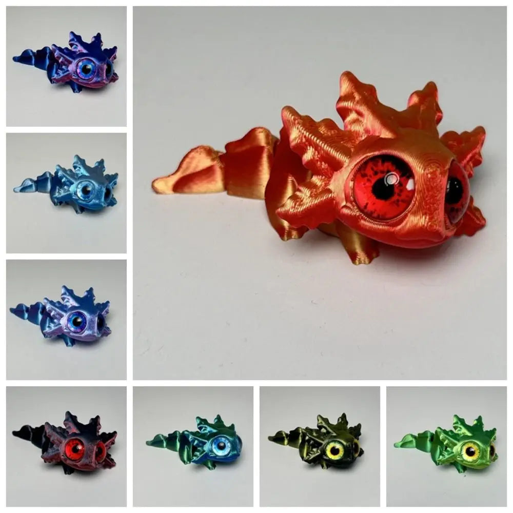 Diseño multiarticulado Impresión 3D Figuras Newt Piezas móviles Figuras de ojos de simulación impresas en 3D Dibujos animados realistas