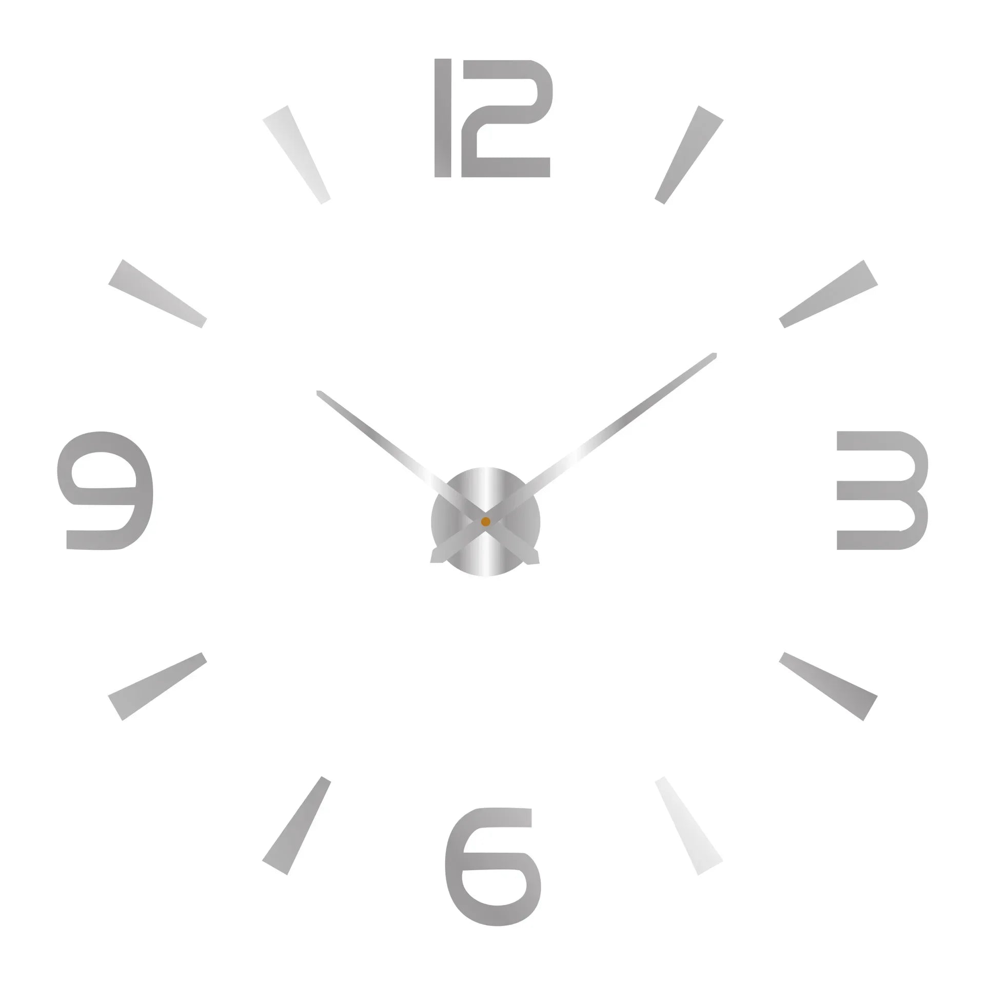 Reloj de pared con espejo acrílico de Número Romano grande 2D/3D, pegatina de moda DIY, relojes de cuarzo, reloj, decoración del hogar, pegatinas para el salón