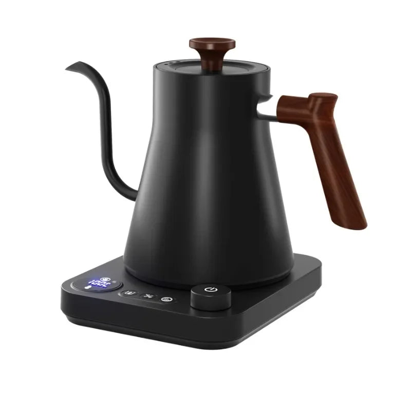 Tetera eléctrica con cuello de cisne, cafetera manual de 900ML, tetera inteligente con Control de temperatura, hervidor de calentamiento rápido de 110v/220v