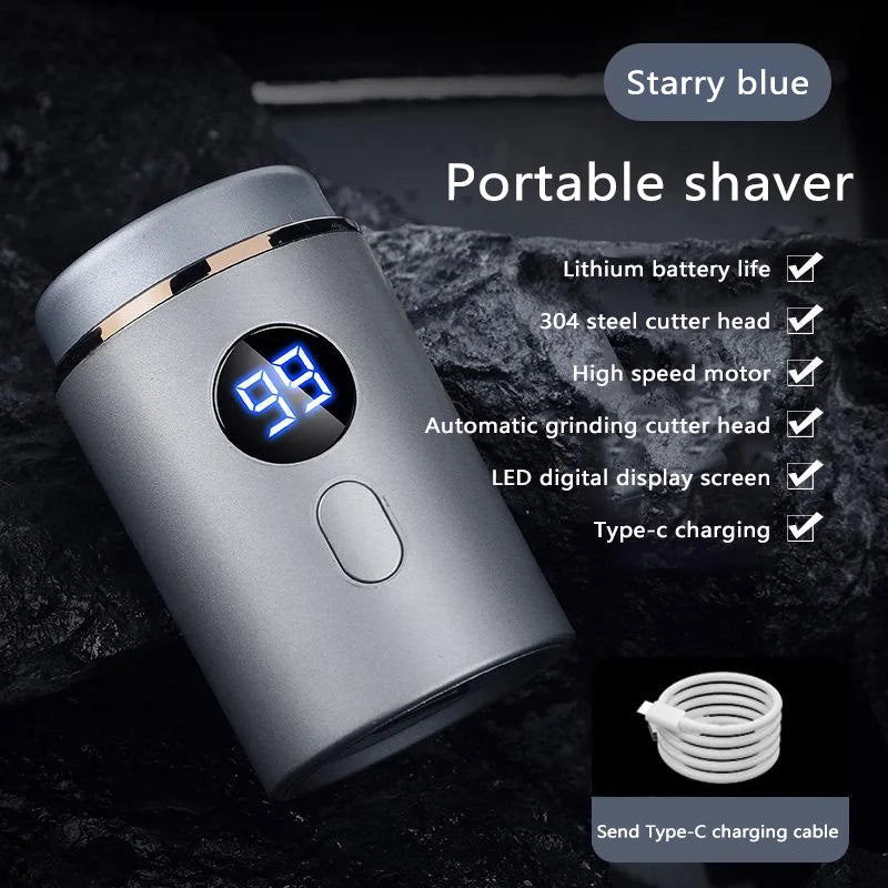 Xiaomi-Mini Afeitadora eléctrica recargable para hombre y mujer, afeitadora portátil con carga tipo c, pantalla Digital Led, maquinilla de afeitar para el hogar