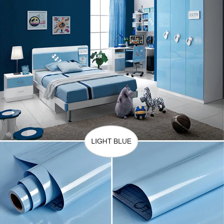 Papel Tapiz Autoadhesivo de PVC Blanco para Decoración de Muebles Antiguos, Adhesivo para Gabinetes de Cocina, Resistente a la Humedad y al Agua