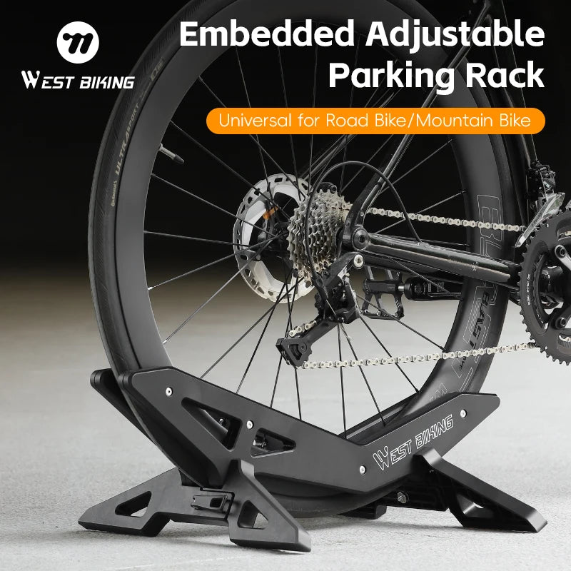 WEST BIKING-estante de estacionamiento para bicicleta, soporte Universal ajustable para bicicleta de montaña y carretera, soporte de estacionamiento para almacenamiento de bicicletas en interiores, accesorios para ciclismo