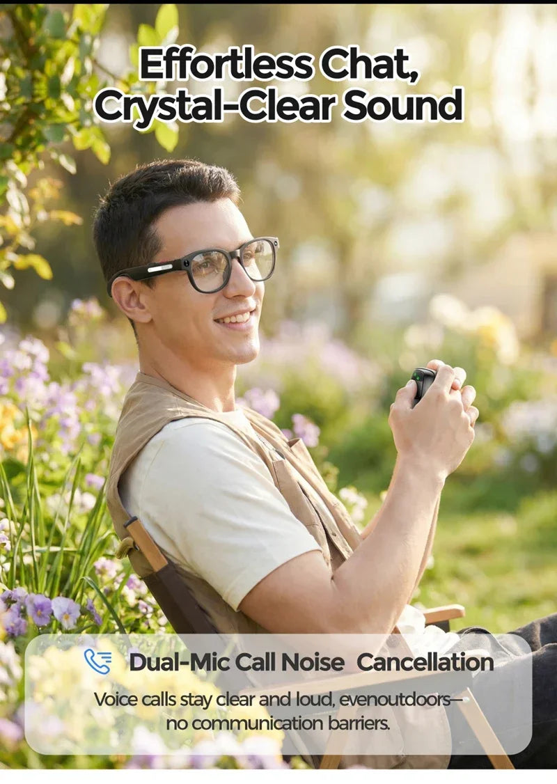 Gafas Inteligentes Lenovo con IA, Traducción por IA, Cámara HD de 8MP, Grabación de Imágenes 4K, Llamadas Bluetooth, Grabación de Música, Gafas de Sol Inteligentes, Novedad 2026