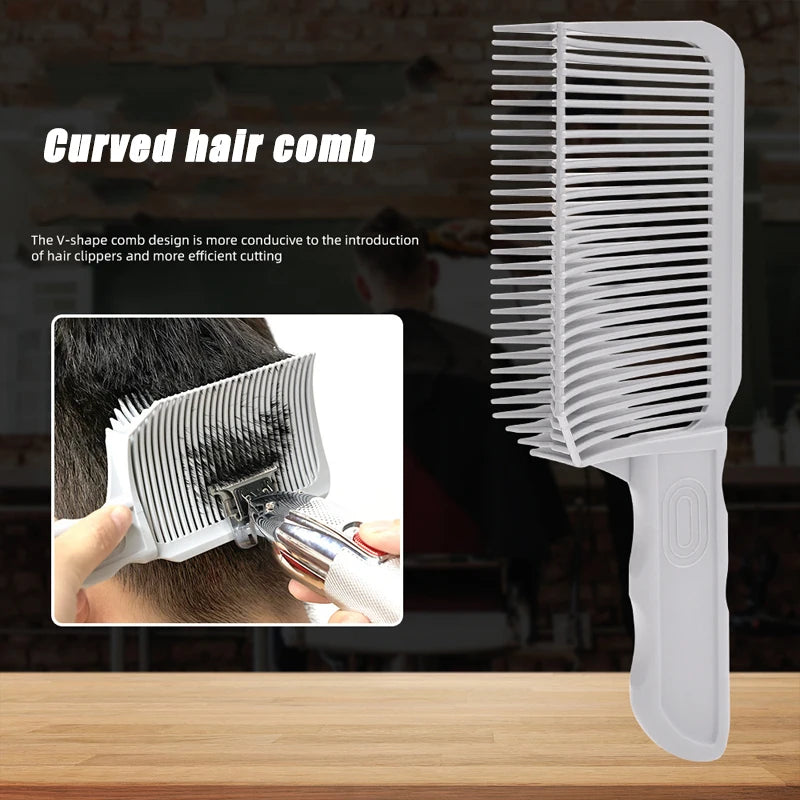 Peines de corte de pelo, peine de mezcla para peinar, peine plano de arco, peine de posicionamiento para hombre, herramientas de corte de pelo