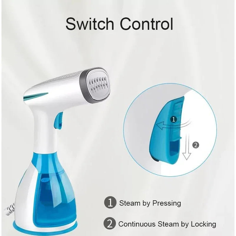 Plancha de vapor manual de calor rápido para ropa, potente vaporizador de tela portátil de 1500W y 280ml, generador de vapor para viaje y hogar