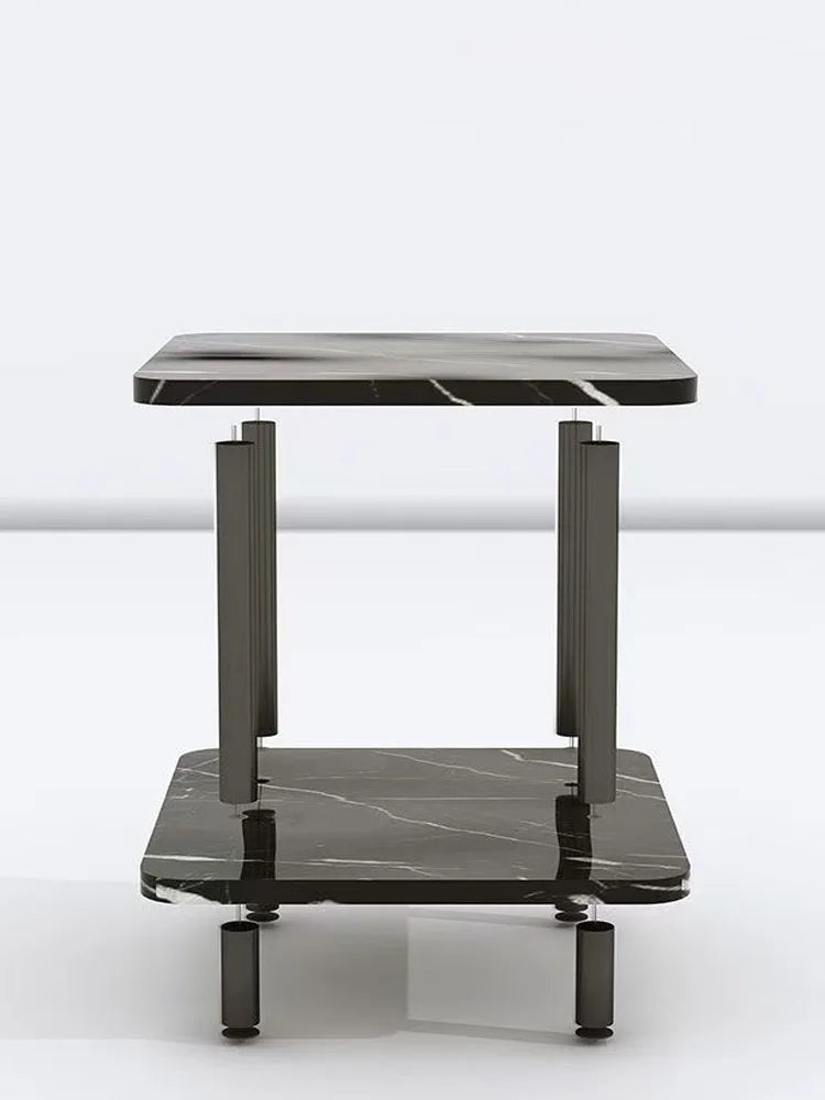 Mesa De Centro Minimalista Madera 2 Niveles Lateral Auxiliar