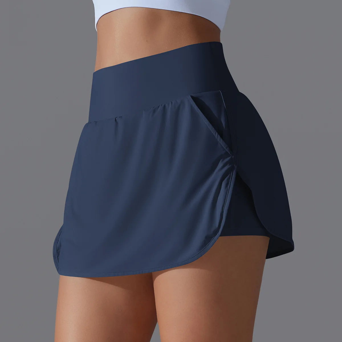Falda Deportiva de Yoga para Mujer 2 en 1, Falda de Tenis y Bádminton con Pantalones Cortos, Cintura Alta, Transpirable, Falda Deportiva para Fitness, Golf y Atletismo