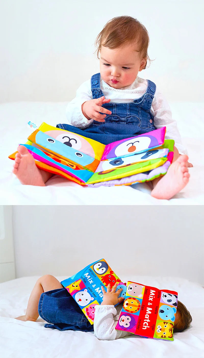 Libros suaves para bebés, juguetes 3D con tacto y sensación de tela arrugada, libros para bebés, niños, tacto y sensación arrugada, regalos para niños pequeños