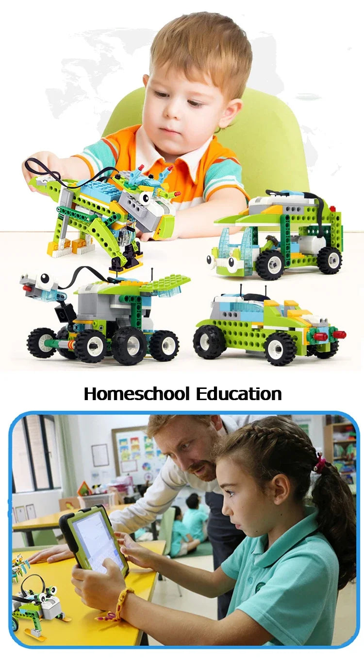NUEVO Kit de Construcción Robótica WeDo 2.0 de 390 Piezas, Compatible con Scratch 3.0, para la Escuela, STEAM, Ladrillos Educativos, Juguetes DIY, Regalos