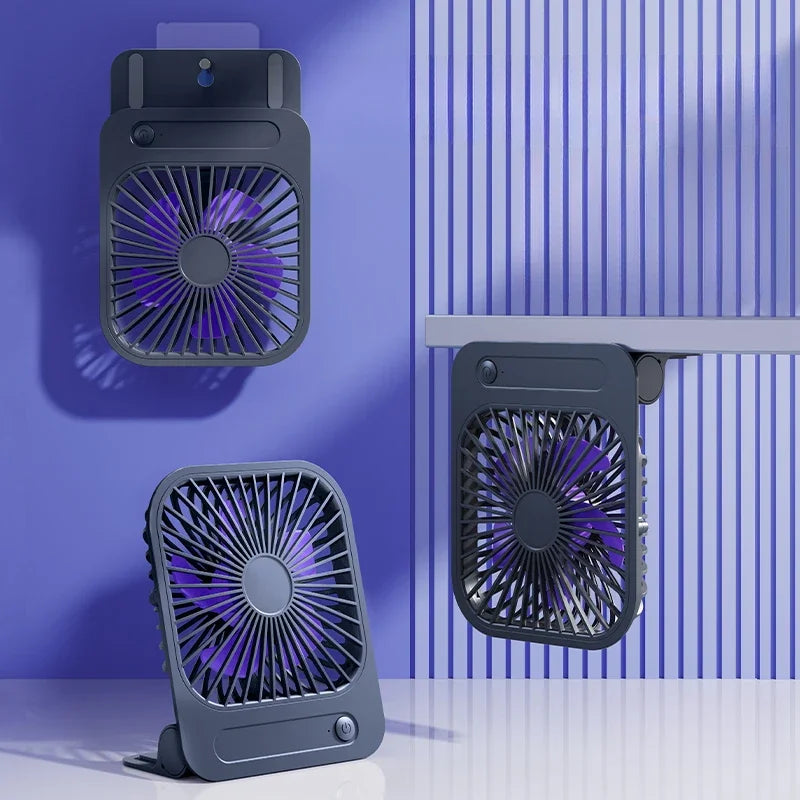 Potente ventilador de pared para inodoro Eary, recargable por Usb con ventilador de refrigeración magnético de viento de 1200mAh y 3 velocidades, ventilador de ventilación portátil para el hogar
