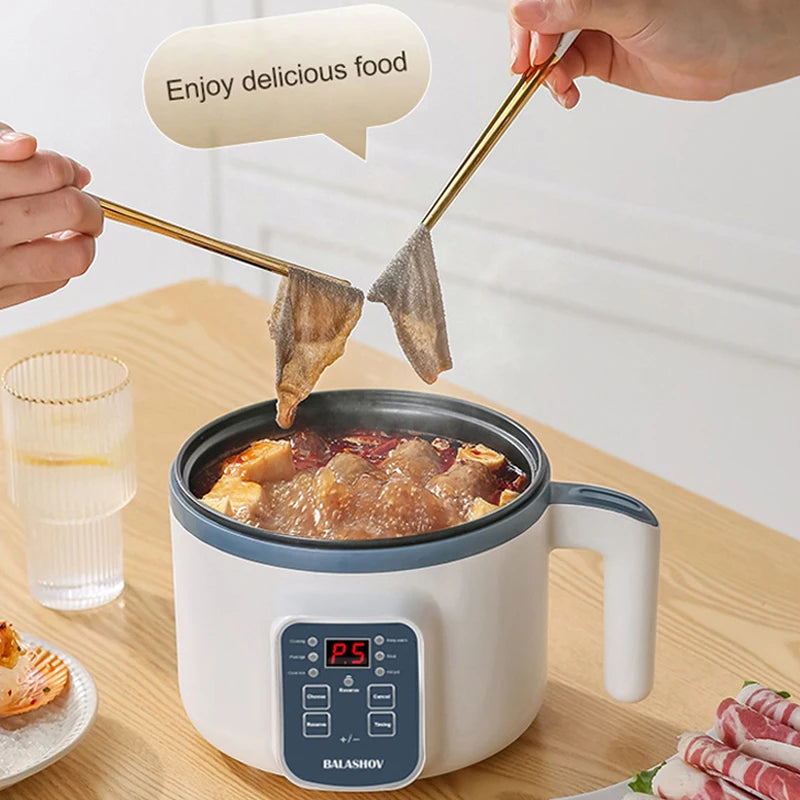 Olla arrocera eléctrica de 1,7 l, doble capa, 220V, multicocina antiadherente, multicocina mecánica inteligente, olla de arroz al vapor para el hogar