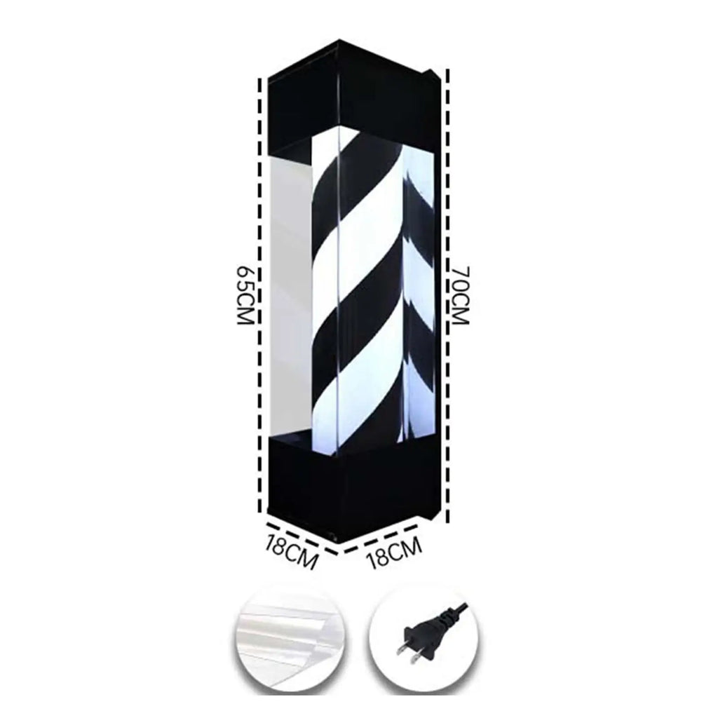 Luz de poste de peluquero, señales giratorias de peluquería, lámpara de peluquería giratoria LED de luz de barbería,