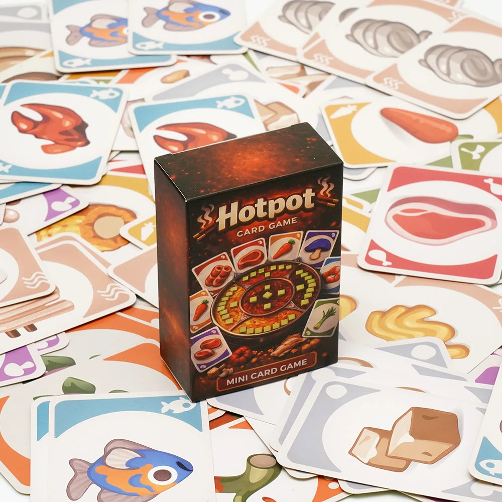 Juego de cartas estilo Hotpot de Palia, juego de colección para fiestas, juego de estrategia y emparejamiento, crea tres conjuntos de tres cartas, divertido.