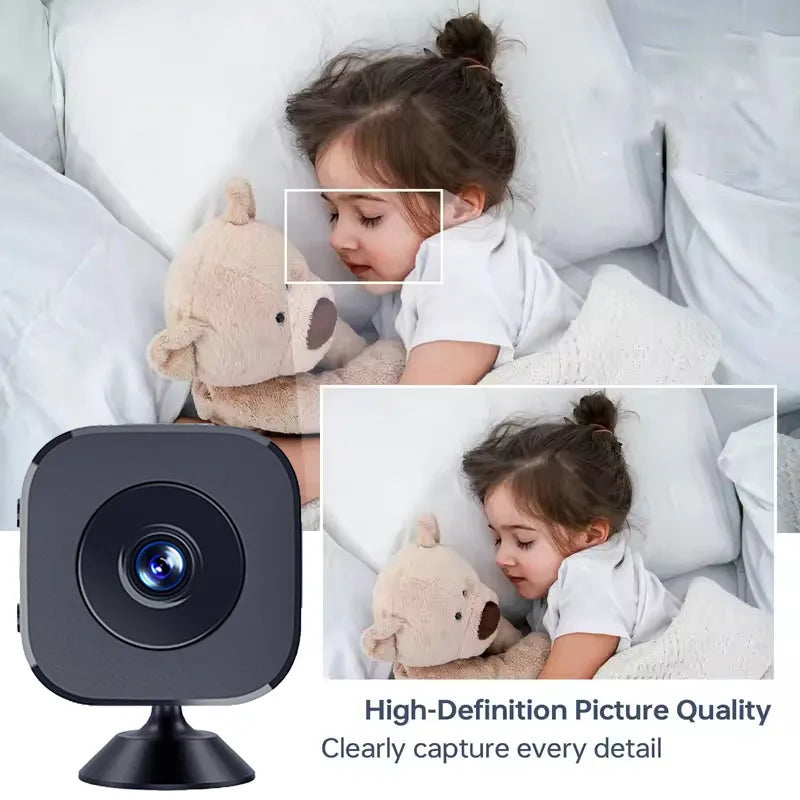 Mini cámara WiFi HD de 1080P, vigilancia de seguridad interior, Monitor de bebé, videocámara de visión nocturna, cámara IP, grabadora de Audio y vídeo