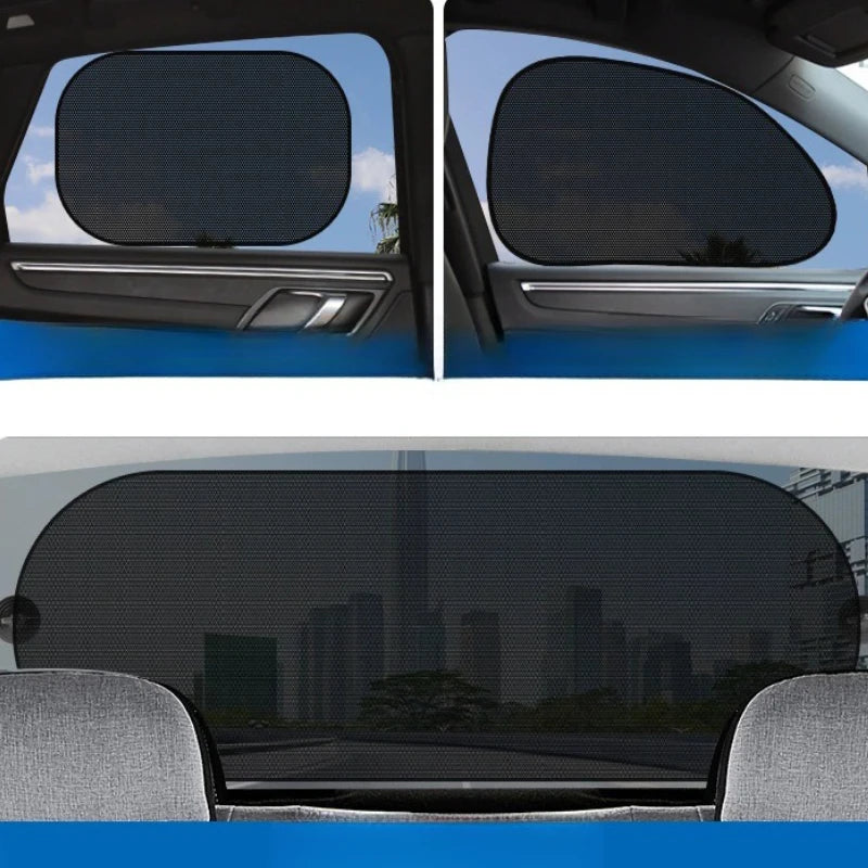 1-5 uds parasol para coche cortina de ventana lateral parasol para ventana trasera delantera verano bloqueo UV ventosa cortinas de protección solar para coche
