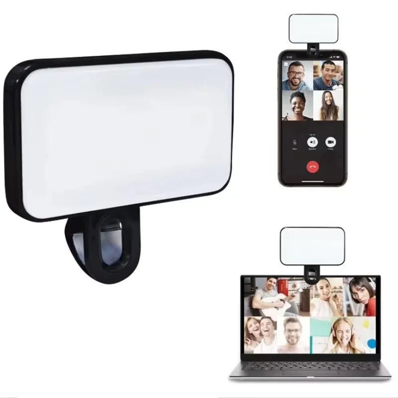 Luz LED de bolsillo para Selfie, relleno de Flash, 3 modos, luz de anillo ajustable para fotografía y vídeo, lámpara de fotografía para IPhone, IPad, teléfono móvil y portátil