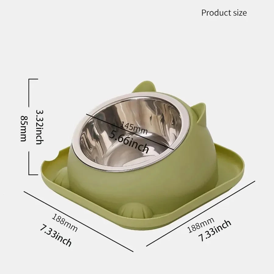 Cuenco para gatos antivuelco con forma divertida con agua añadida para evitar hormigas, cuencos para perros, inclinados y antideslizantes
