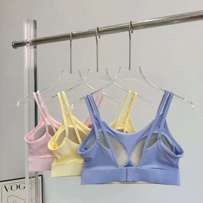 Sujetador Deportivo para Mujer, Resistente a Impactos y con Efecto Push-Up, Ropa Deportiva, Sujetador de Yoga de Secado Rápido para Verano y Alta Intensidad