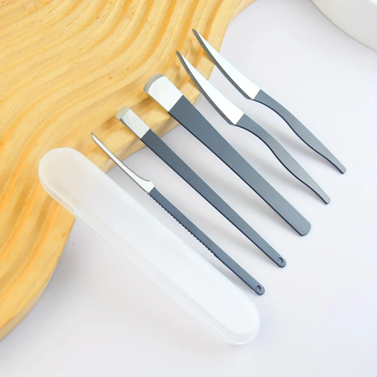 5 uds nuevos cuchillos para uñas de los pies, afeitadoras de callos, juego de cuchillos para pedicura, Kit de herramientas profesionales para pedicura con caja de almacenamiento, piel muerta