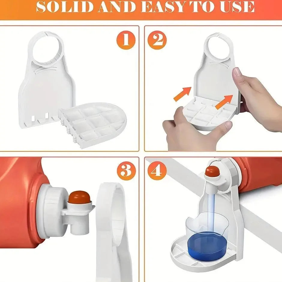Soportes para tazas de detergente para la ropa, 4 piezas, recogedor de gotas de detergente para la ropa, adecuados para detergente líquido para la ropa, dile adiós a la desorganización y a las derrames, mantén tu lavadora