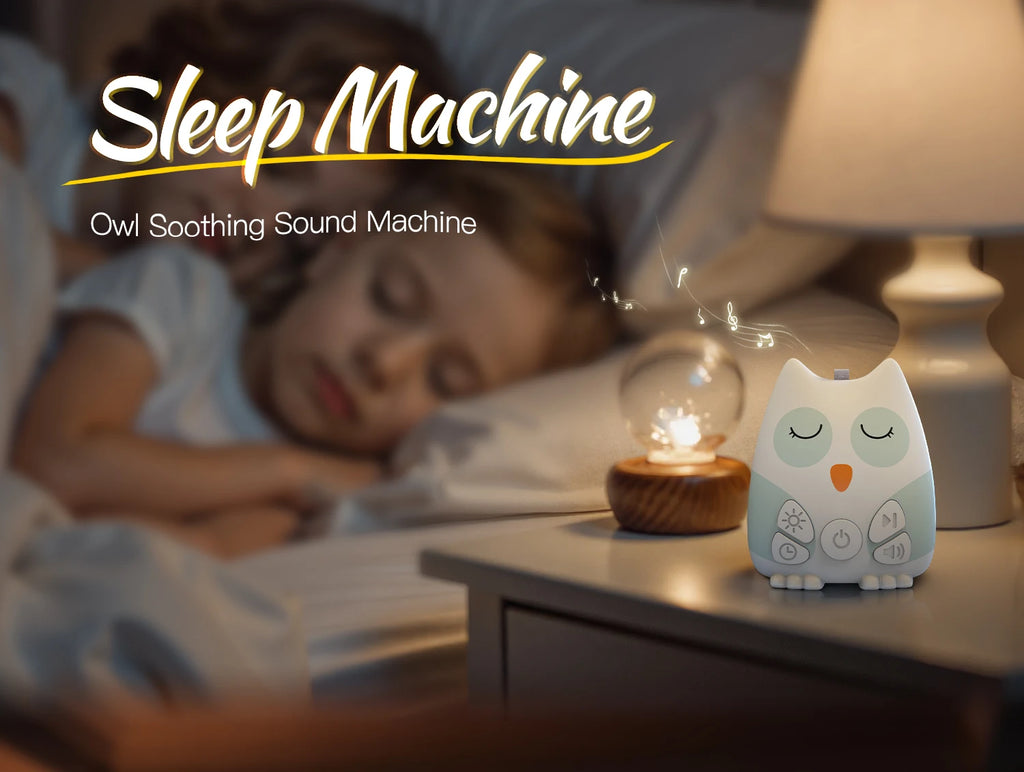 Máquina de Ruido Blanco Portátil, Asistente de Sueño para Bebés, Detección Inteligente de Llanto, 15 Sonidos Relajantes, Luz Nocturna, Temporizador, Regalo para Baby Shower