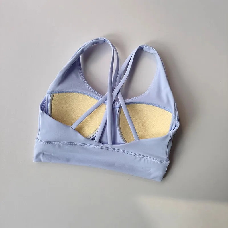 Conjunto de Yoga transpirable para mujer, traje deportivo de 2 uds, ropa de gimnasio, ropa de entrenamiento, Top corto de gimnasia, Legging de cintura alta, conjunto de sujetador de Fitness, trajes deportivos