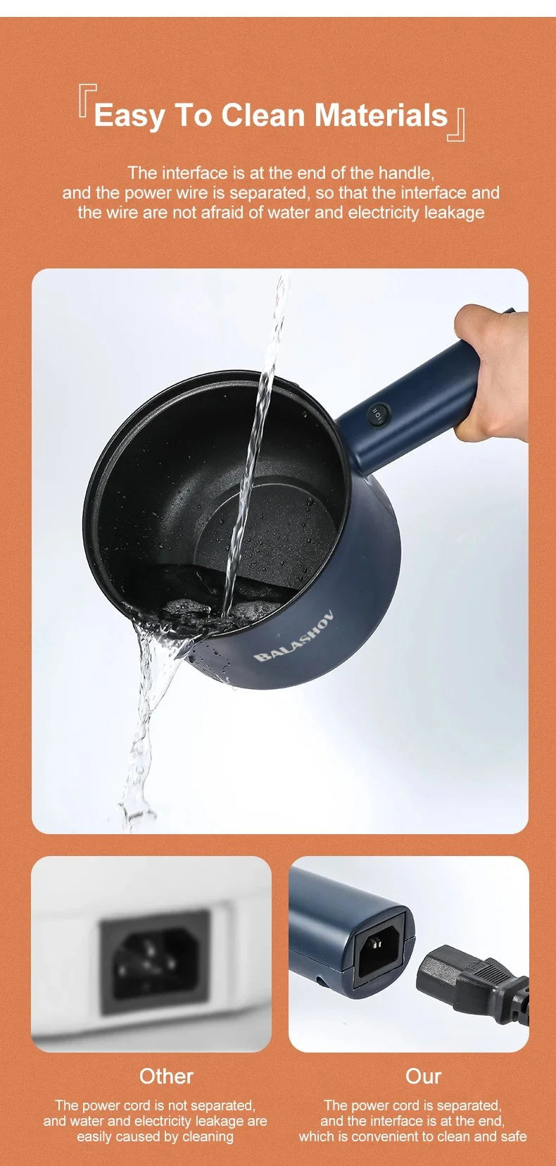 Mini Cocina eléctrica multifunción todo en uno, olla individual de doble capa para el hogar, olla para Fideos, olla caliente antiadherente, herramienta de cocina