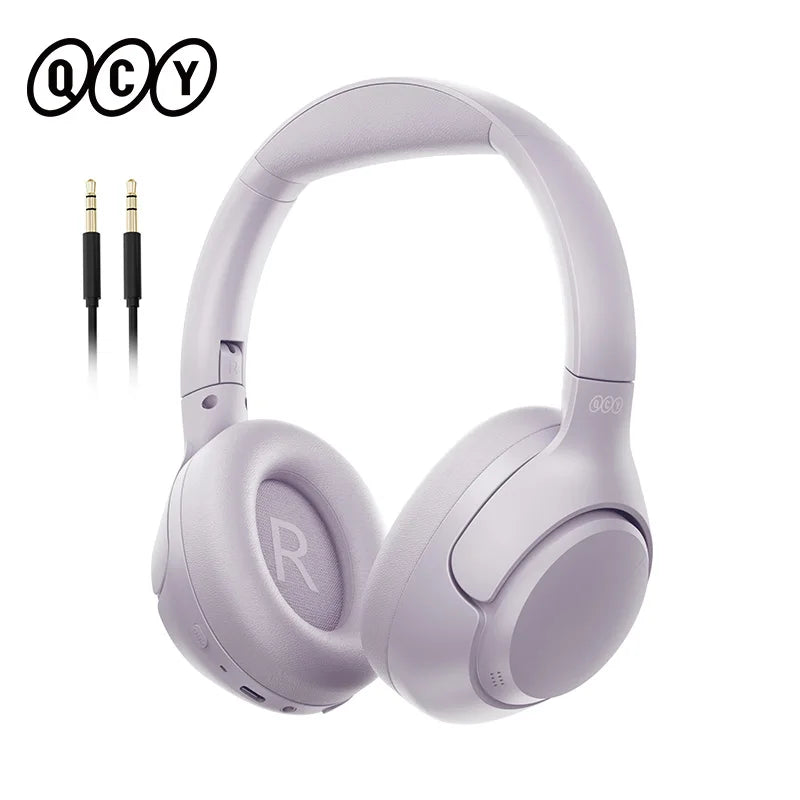 QCY-auriculares inalámbricos H3 ANC 43dB, cascos híbridos con cancelación activa de ruido, Bluetooth 5,4, Audio de alta resolución, 60H de tiempo de reproducción