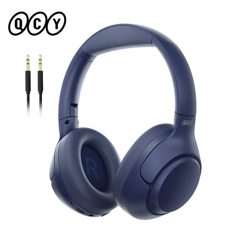 QCY-auriculares inalámbricos H3 ANC 43dB, cascos híbridos con cancelación activa de ruido, Bluetooth 5,4, Audio de alta resolución, 60H de tiempo de reproducción