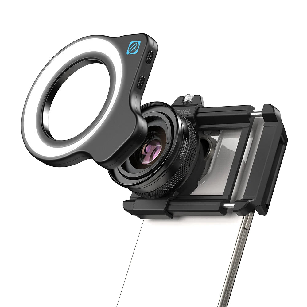 APEXEL 10-20X Zoom Macro lente HD Micro lentes de cámara de teléfono con luz de relleno LED para iPhone Samsung todos los teléfonos inteligentes Macro de pestañas