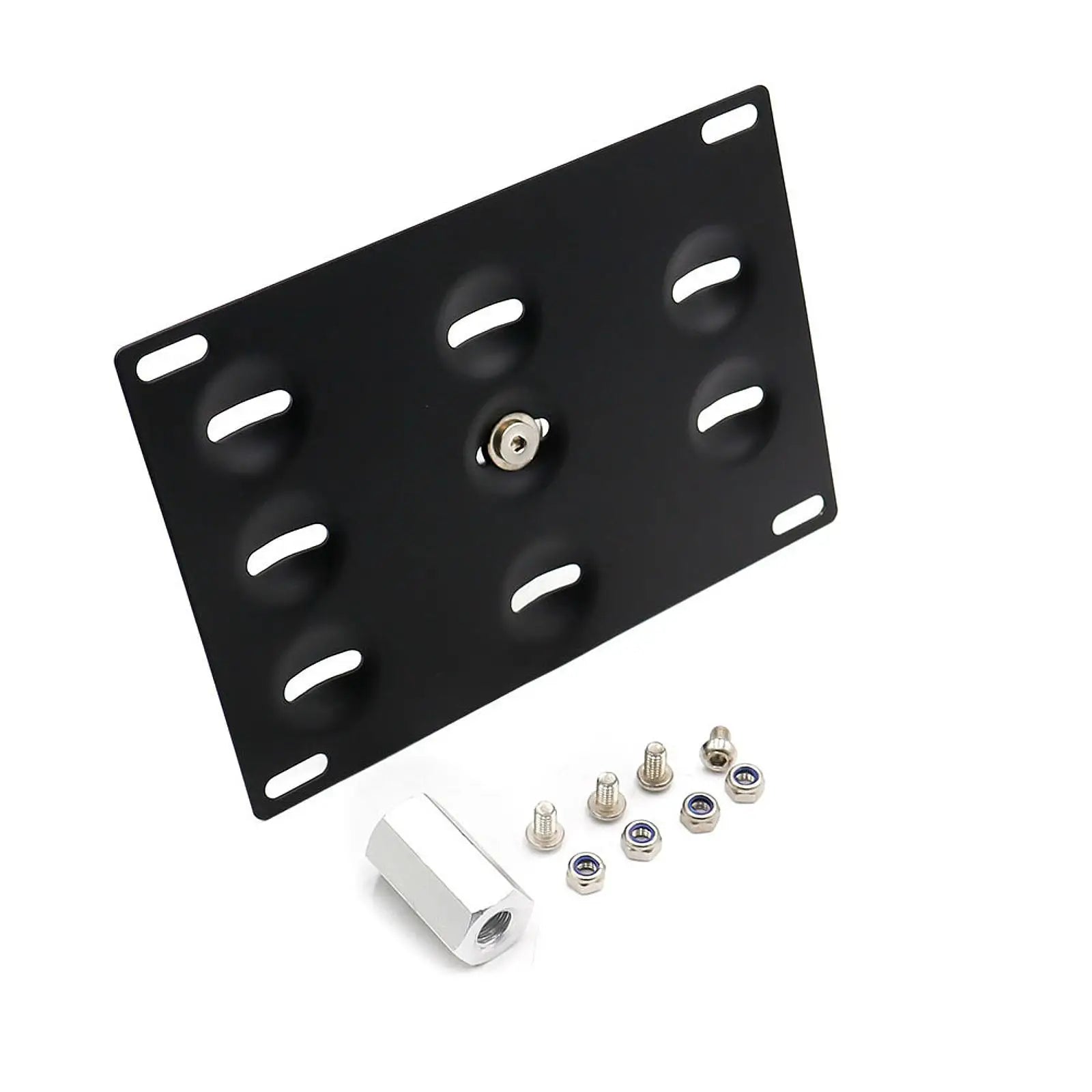 Soporte para Placa de Matrícula con Gancho de Remolque para Automóvil, Marco de Aluminio Ajustable para Placa de Matrícula para Modelos Europeos BMW y MINI