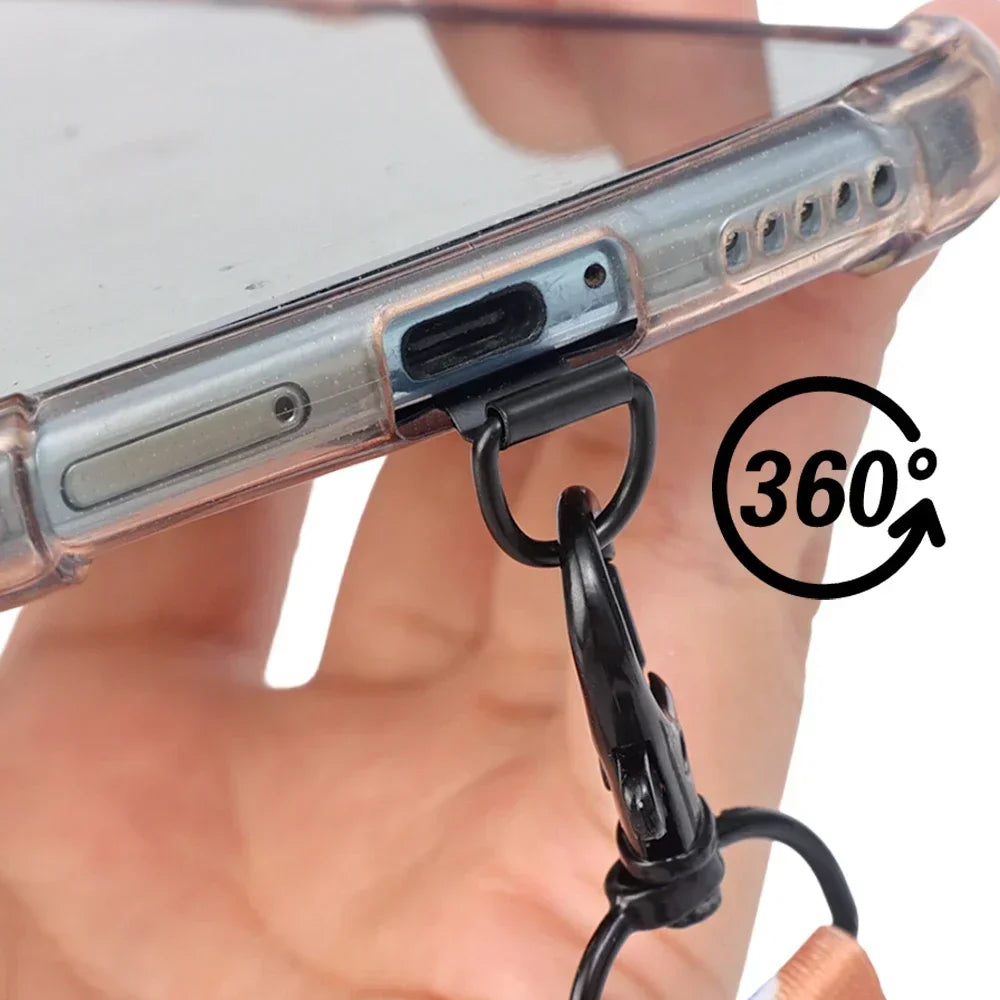 Parche de cordón de Metal ultrafino para teléfono móvil, cuerda colgante antipérdida Universal de acero inoxidable, Clip de lengüeta, accesorios para teléfonos