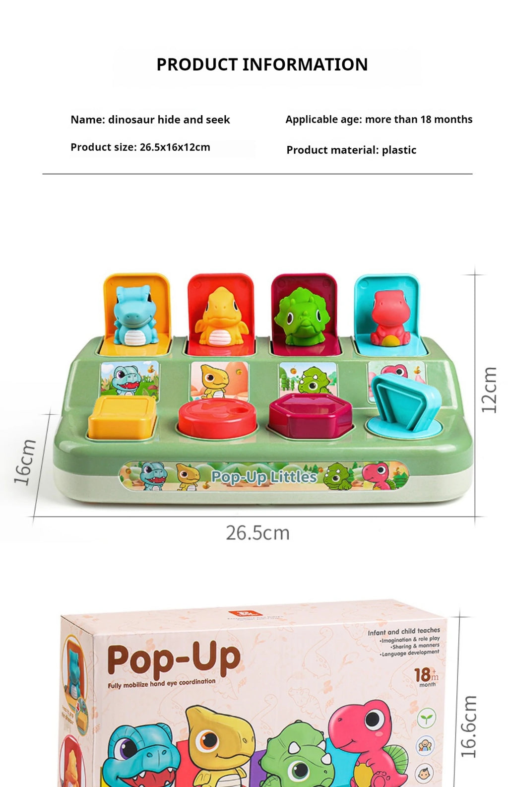 Juguete emergente de actividad interactiva para bebés, juguete con causa y efecto, juegos de desarrollo para bebés, juguetes educativos de aprendizaje Montessori