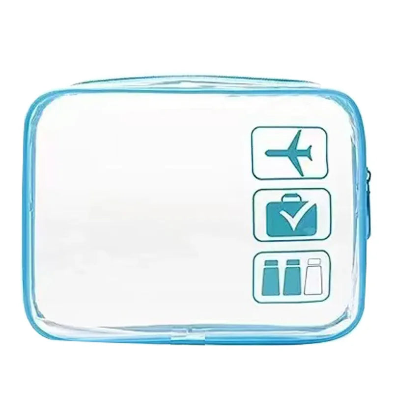 Bolsa organizadora de embalaje de viaje de PVC transparente para mujer, bolsa de viaje para cepillo de dientes, toalla, equipaje, bolsa de almacenamiento de artículos de tocador y cosméticos