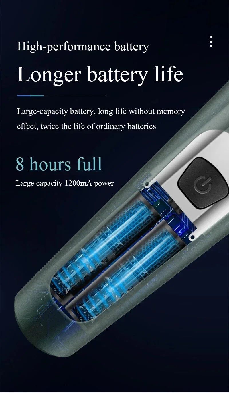 Afeitadoras eléctricas para hombres, resistente al agua, uso en seco y húmedo, recortador eléctrico, afeitadoras rotativas con batería recargable, máquina de afeitar