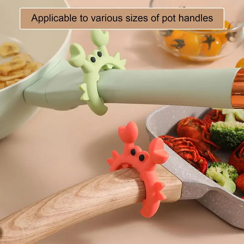 Soporte de utensilio de silicona en forma de cangrejo, soporte de cucharón para encimera, soporte de espátula superior para estufa antidesbordamiento, utensilio de cocina