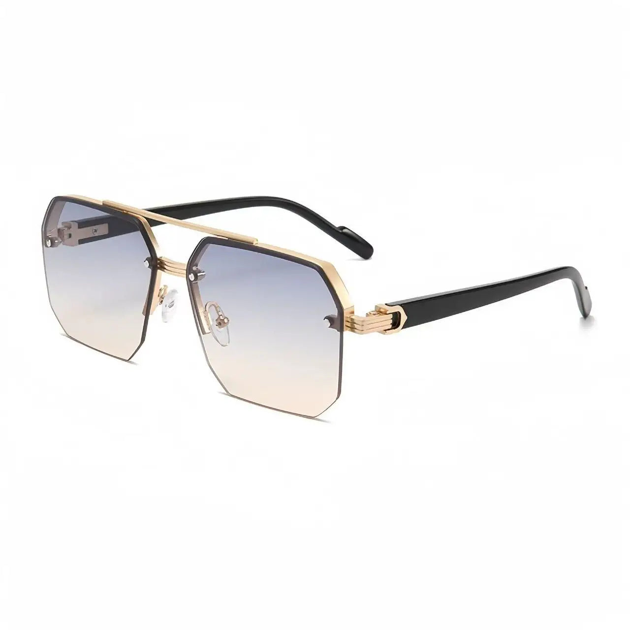 VBCX Gafas de sol de lujo a la moda para hombres y mujeres, gafas de sol retro para exteriores con protección UV400, gafas de sol unisex en 8 colores, gafas clásicas de medio marco