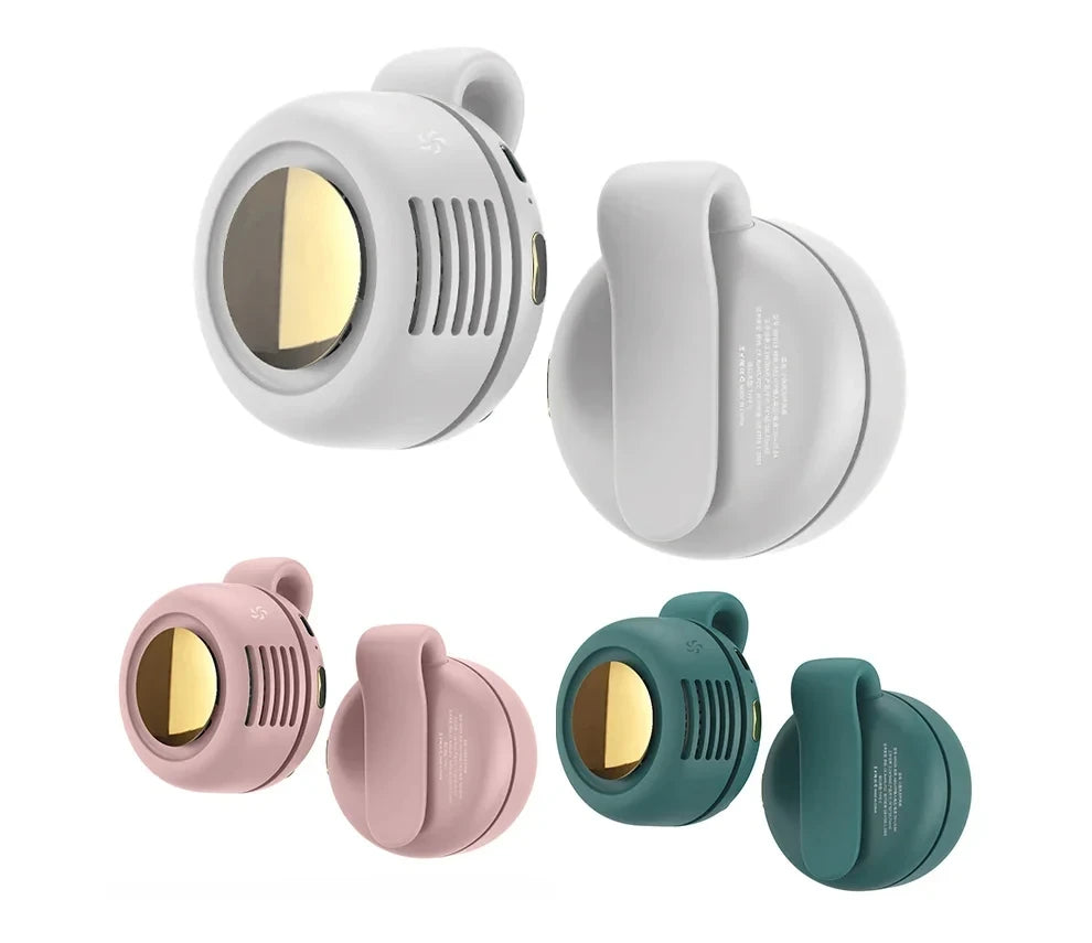 Ventilador Whirlwind sin hojas con diseño de botón portátil, miniventilador portátil silencioso con carga USB para viajes en casa y al aire libre