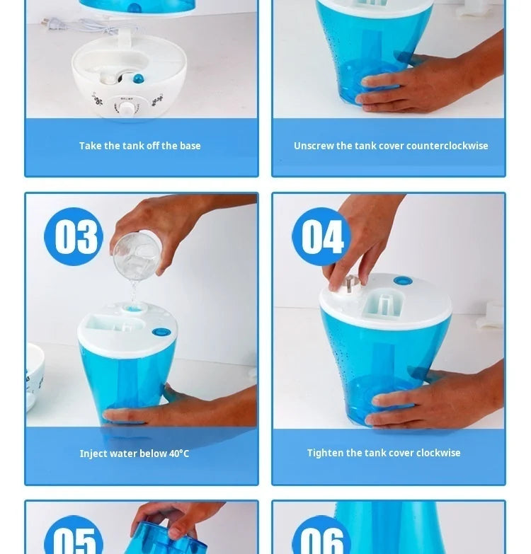 Humidificador de dormitorio para el hogar, difusor hidratante atomizador de gran volumen de niebla con doble pulverización, Mini purificador de aire aromático ultrasónico