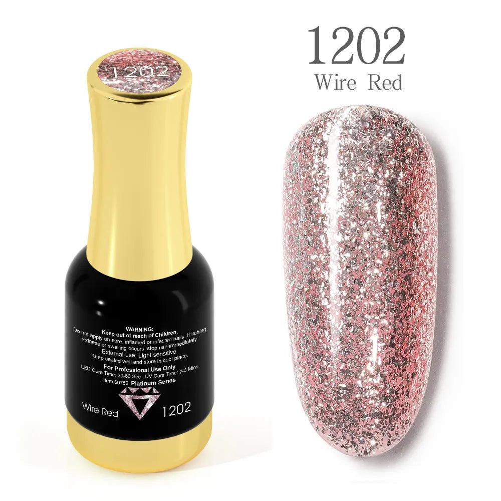 Venalisa-esmalte de Gel con purpurina, laca de Gel UV LED para manicura de uñas, autonivelante, supertextura, capa superior templada Nowipe, 12ml