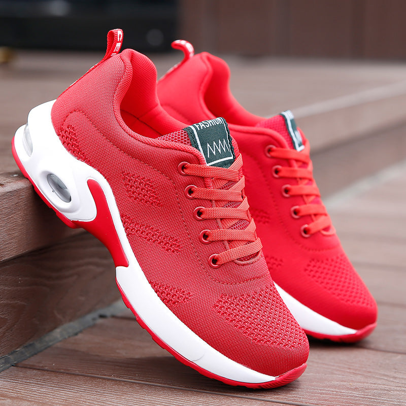 Zapatillas de deporte informales con plataforma para mujer, zapatos de malla transpirables para correr, Tenis deportivos gruesos de verano, zapatos vulcanizados de lujo 2024