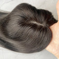 Extensiones de Cabello Humano Negro Jet con Base de PU Inyectado Tipo Piel de 7x11cm, Extensiones con Clip de Cabello Real, Se Pueden Calentar # 1 # 2 # 2C 14 pulgadas 35 cm