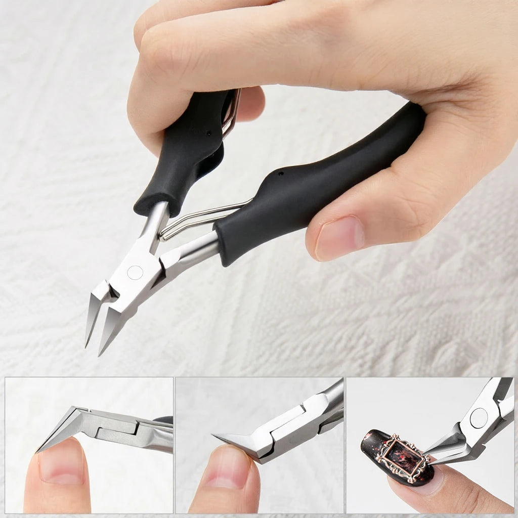 Juego de herramientas para uñas encarnadas, cortaúñas gruesas y pesadas, pinza de precisión, lima de esmeril para uñas de los pies resistentes de acero inoxidable, 4 Uds.