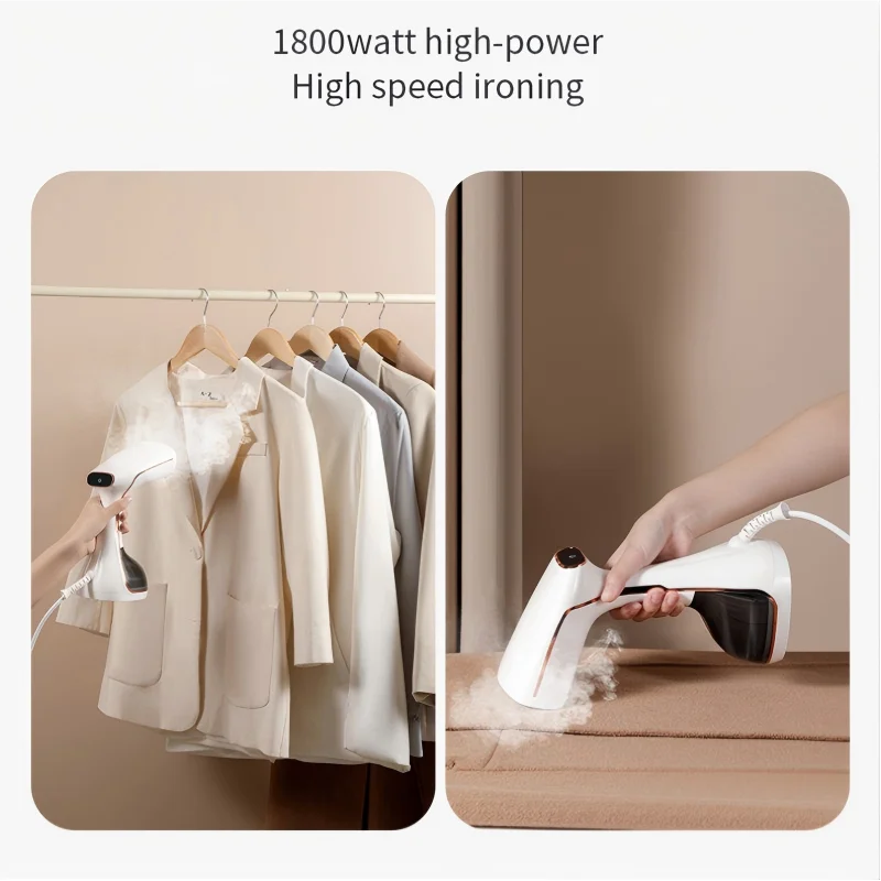 Plancha de Vapor de Mano con Pantalla Táctil Resistente al Calor HOMEFISH 2025, Mini Plancha Vertical con Cepillo