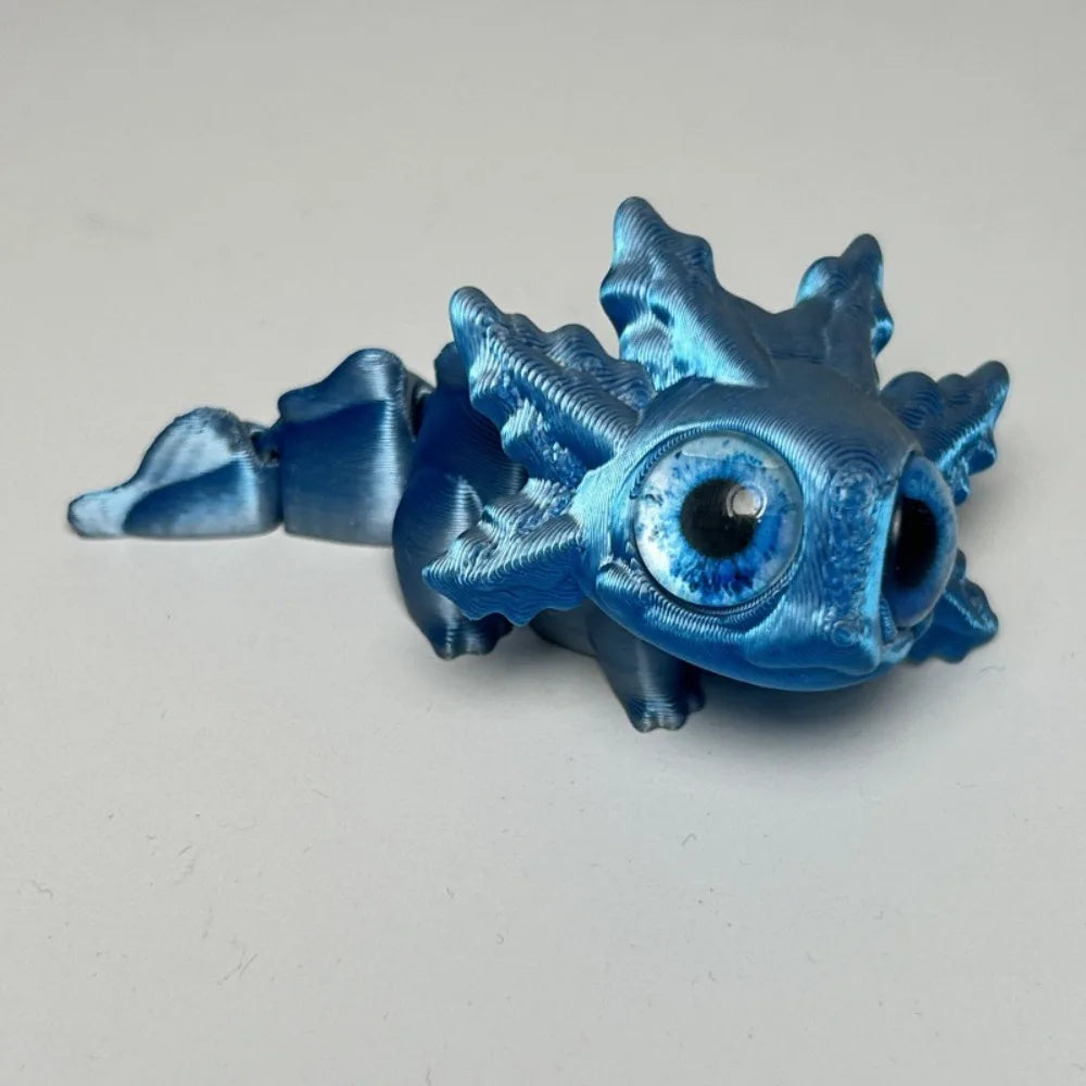 Diseño multiarticulado Impresión 3D Figuras Newt Piezas móviles Figuras de ojos de simulación impresas en 3D Dibujos animados realistas